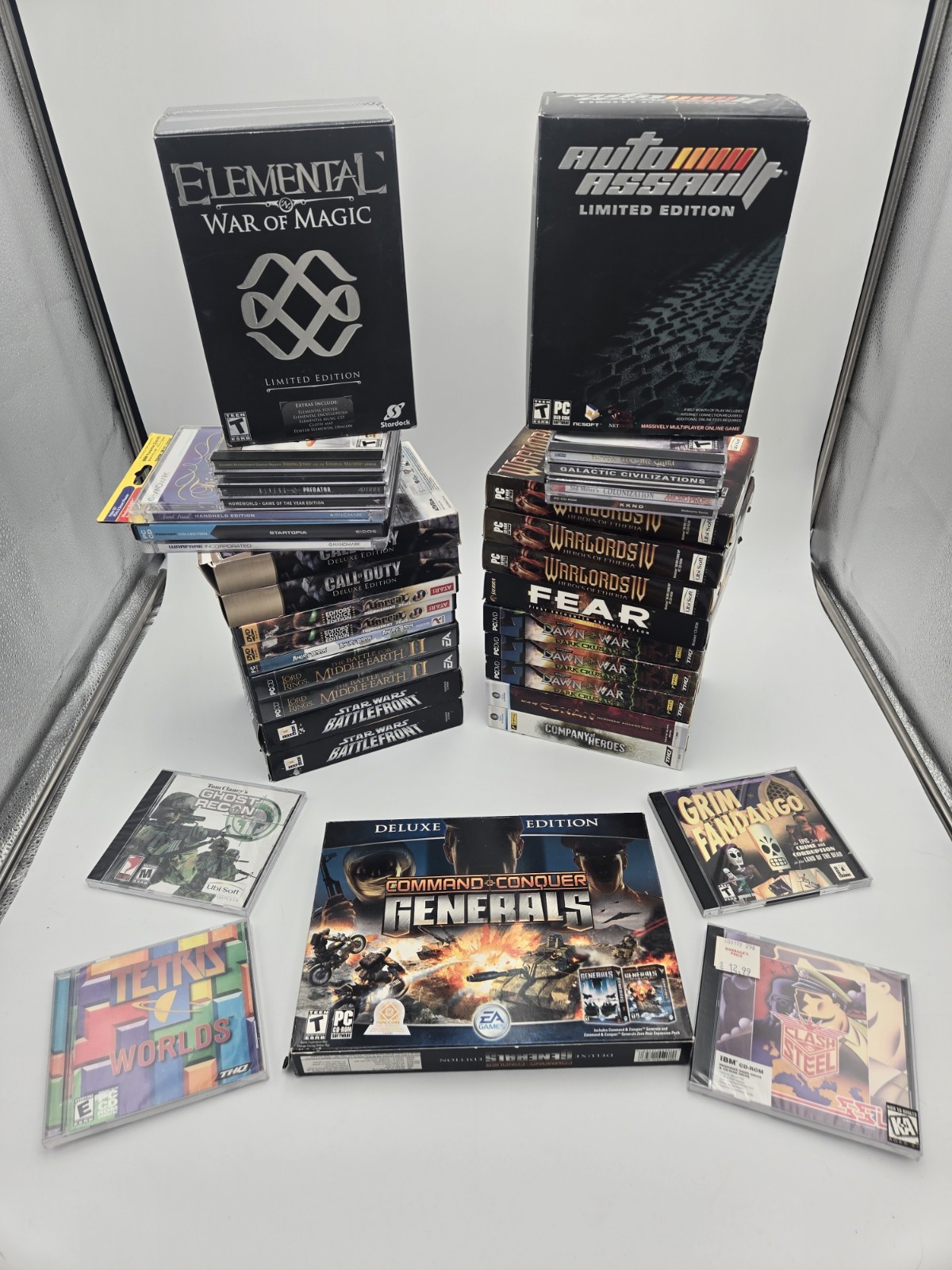 HUGE PC BIG BOX LOT Of 37 / NICE Collection Popular Titles.. Sealed & Used