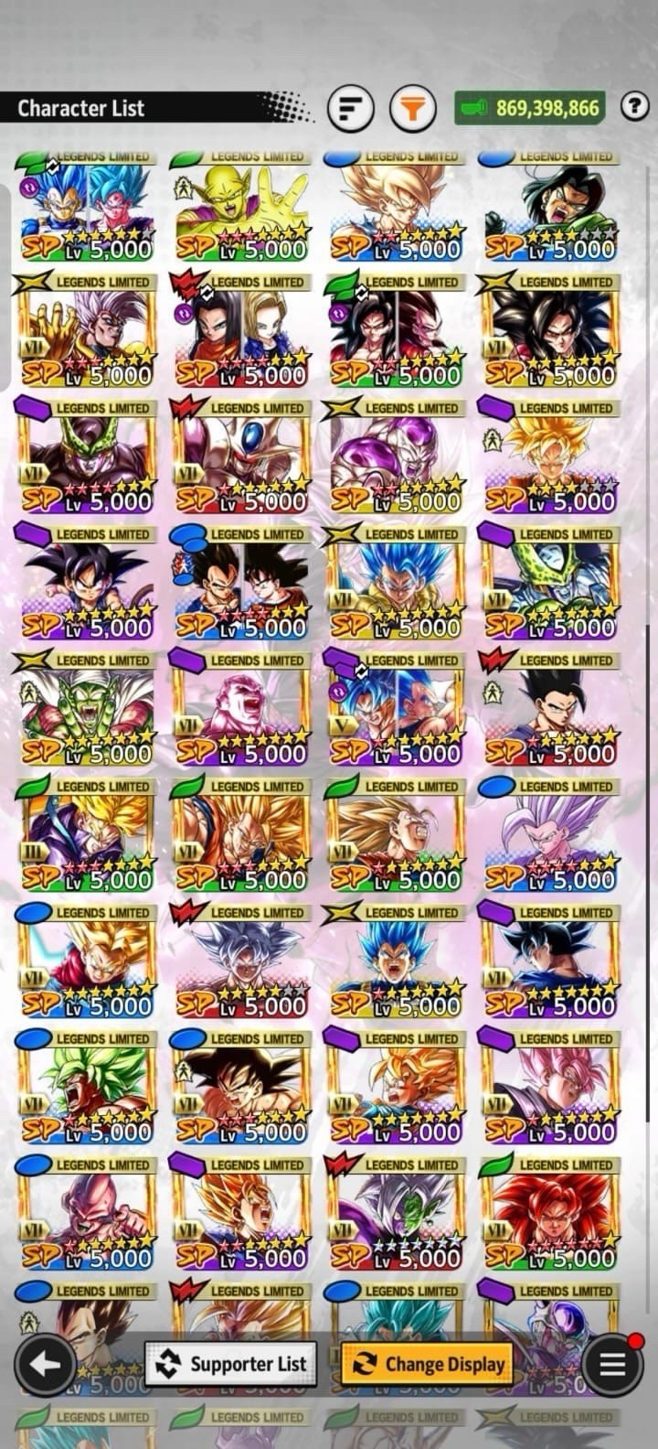 Dragon Ball Legends Endgame Account || 11 Summonable UL || 6 LR || Stacked Acc