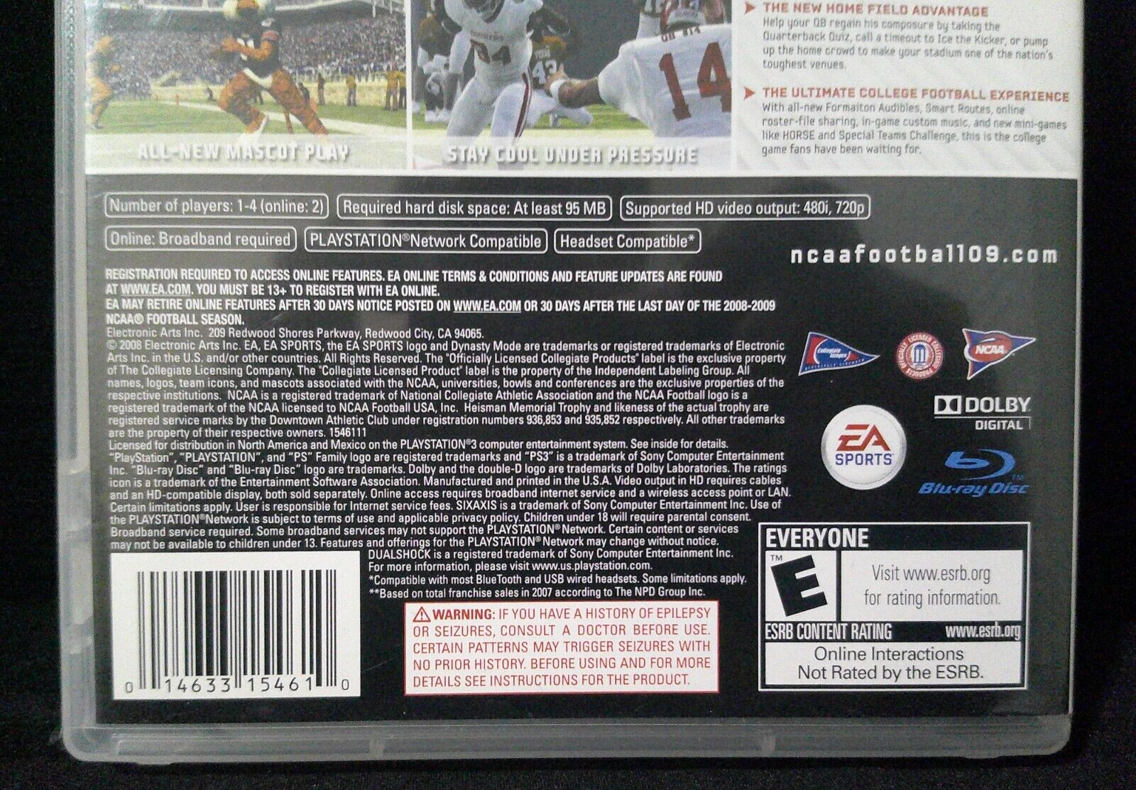 🏈 NCAA Football 09 for PS3 🏈 Experience the Thrill of College Gridiron Glory