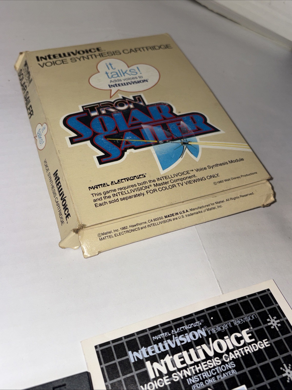 Mattel Intellivision Intellivoice Voice Synthesis Module Boxed Tested W/ Tron