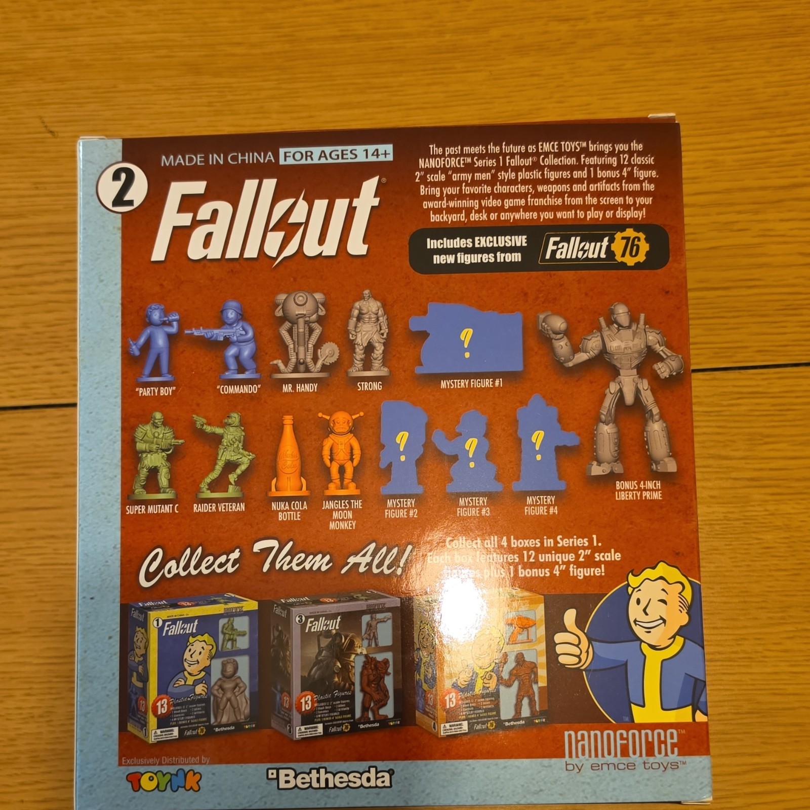 Nanoforce EMCE Toys Fallout 76 Series 1 Boxed 13pc Plastic Figures Set