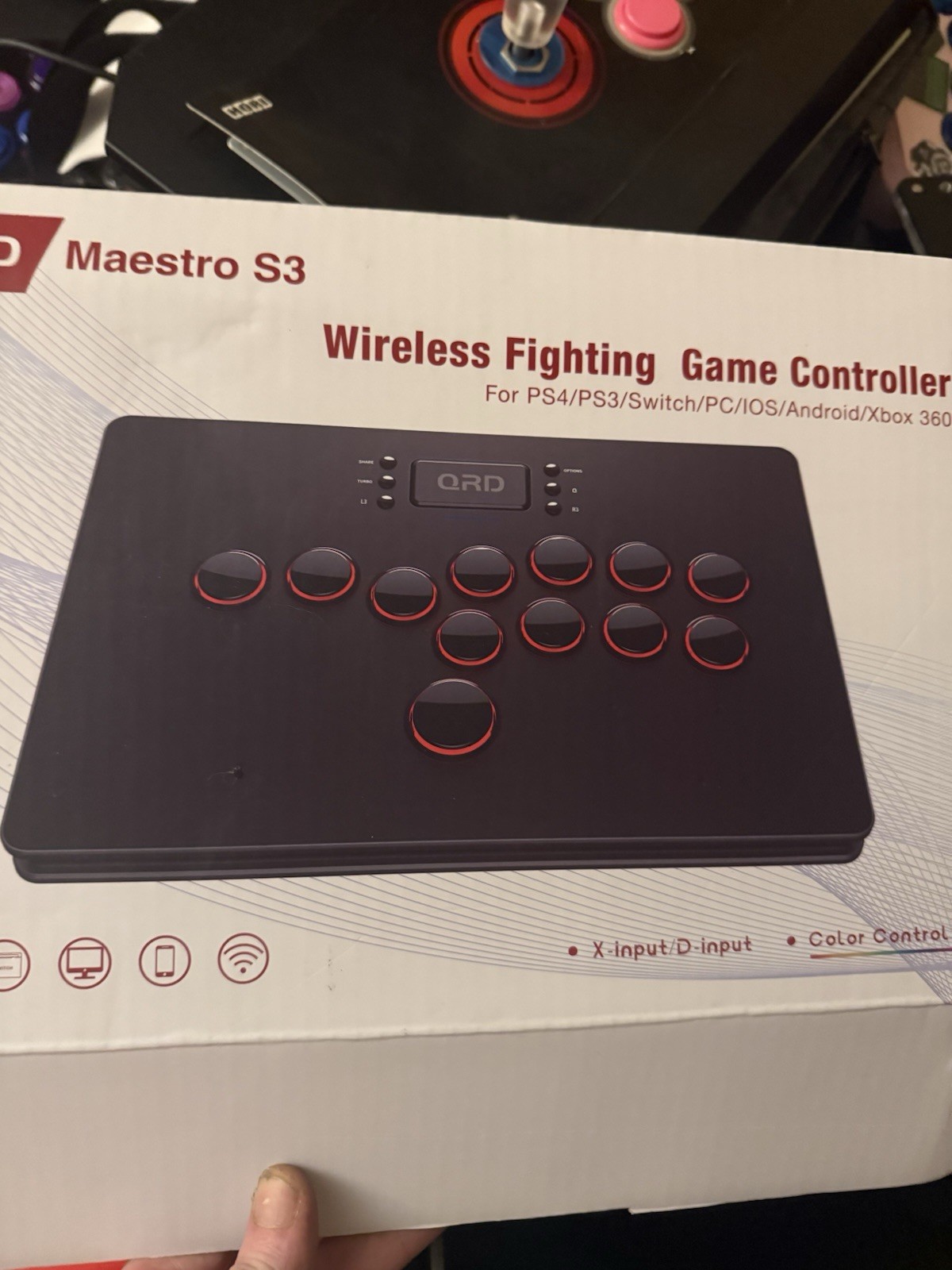 QRD Maestro S3 Wireless Fighting Game Controller Fight Pad PS4 PS3 Switch PC