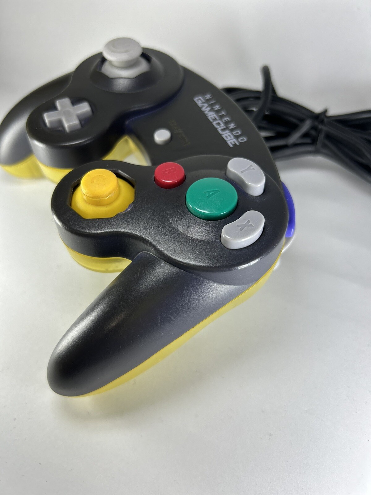 Official Nintendo Black Clear GameCube Game Controller rare