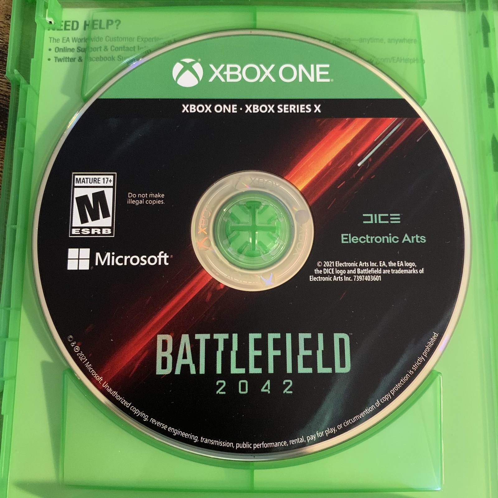 Battlefield 2042 Microsoft Xbox One/Series X Shooter Video Game Case & Disc