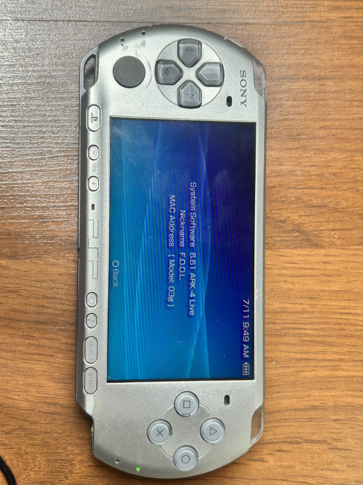 Sony PSP 3000 Silver Handheld System w/ 32GB Memory Stick PRO Duo, UMD