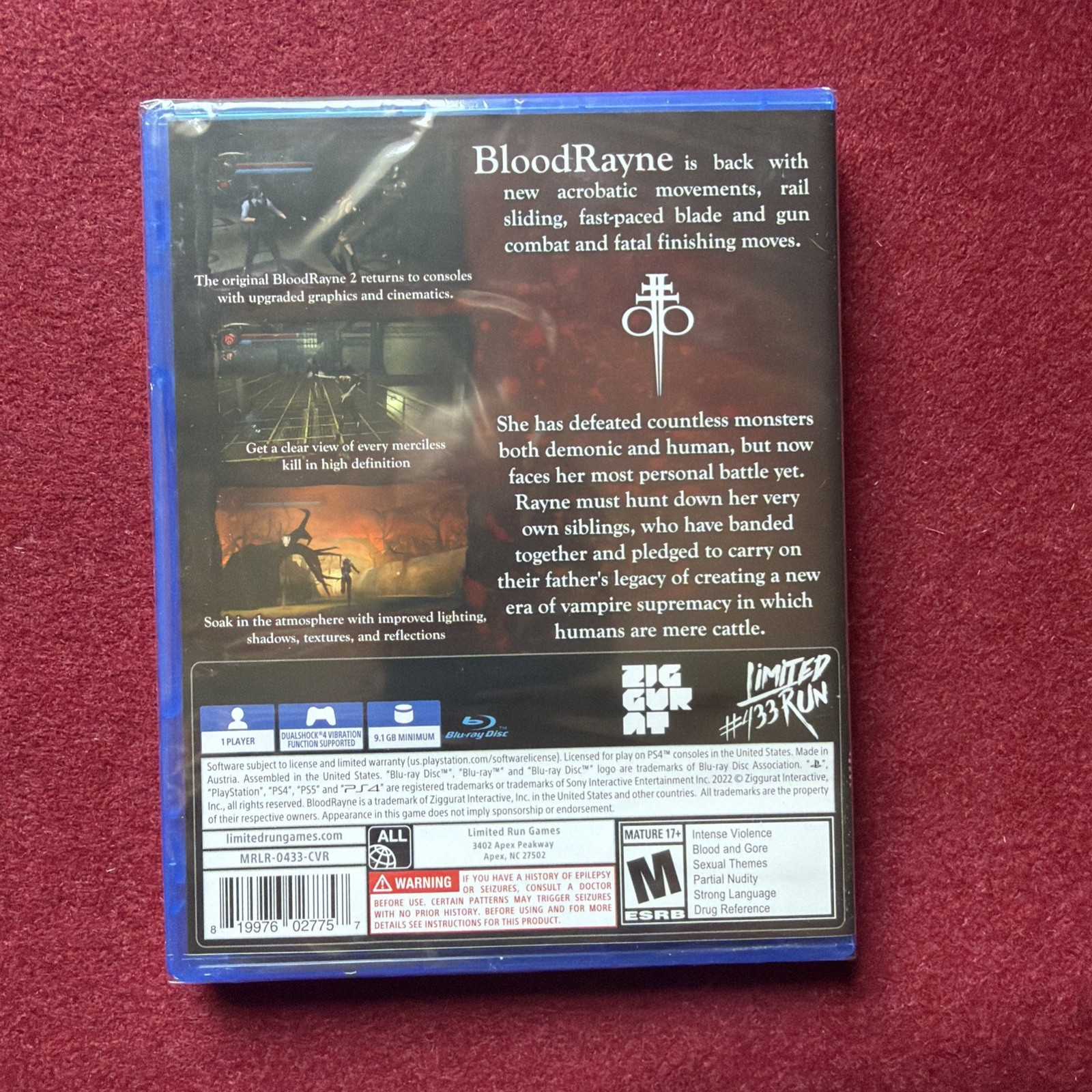 BloodRayne 1 & 2 Revamped Collector’s Edition PS4 Limited Run Sealed #432 & #433