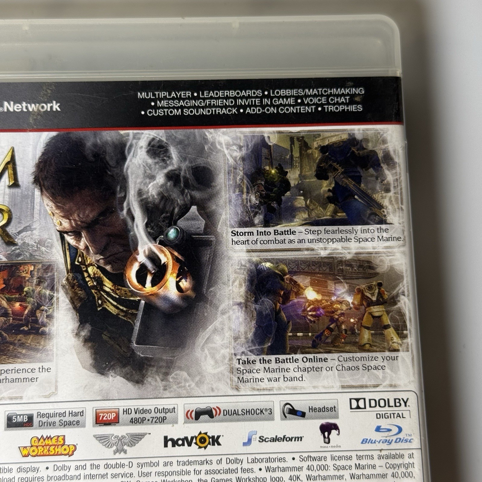 Warhammer 40000: Space Marine (Playstation 3, ps3, 2011) CIB Complete w/ Manual!