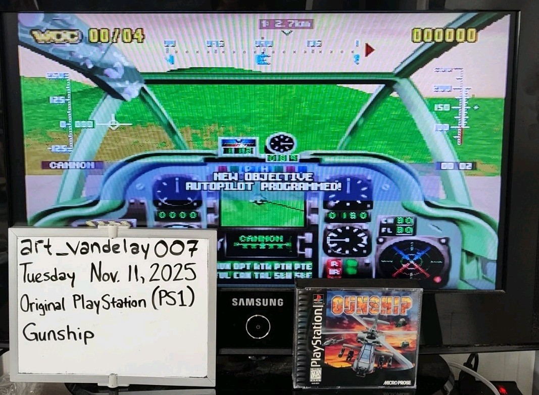 Gunship (PS1, 1996) *CIB w/ Reg Card + Case Protector* NM* Black Label* Tested!