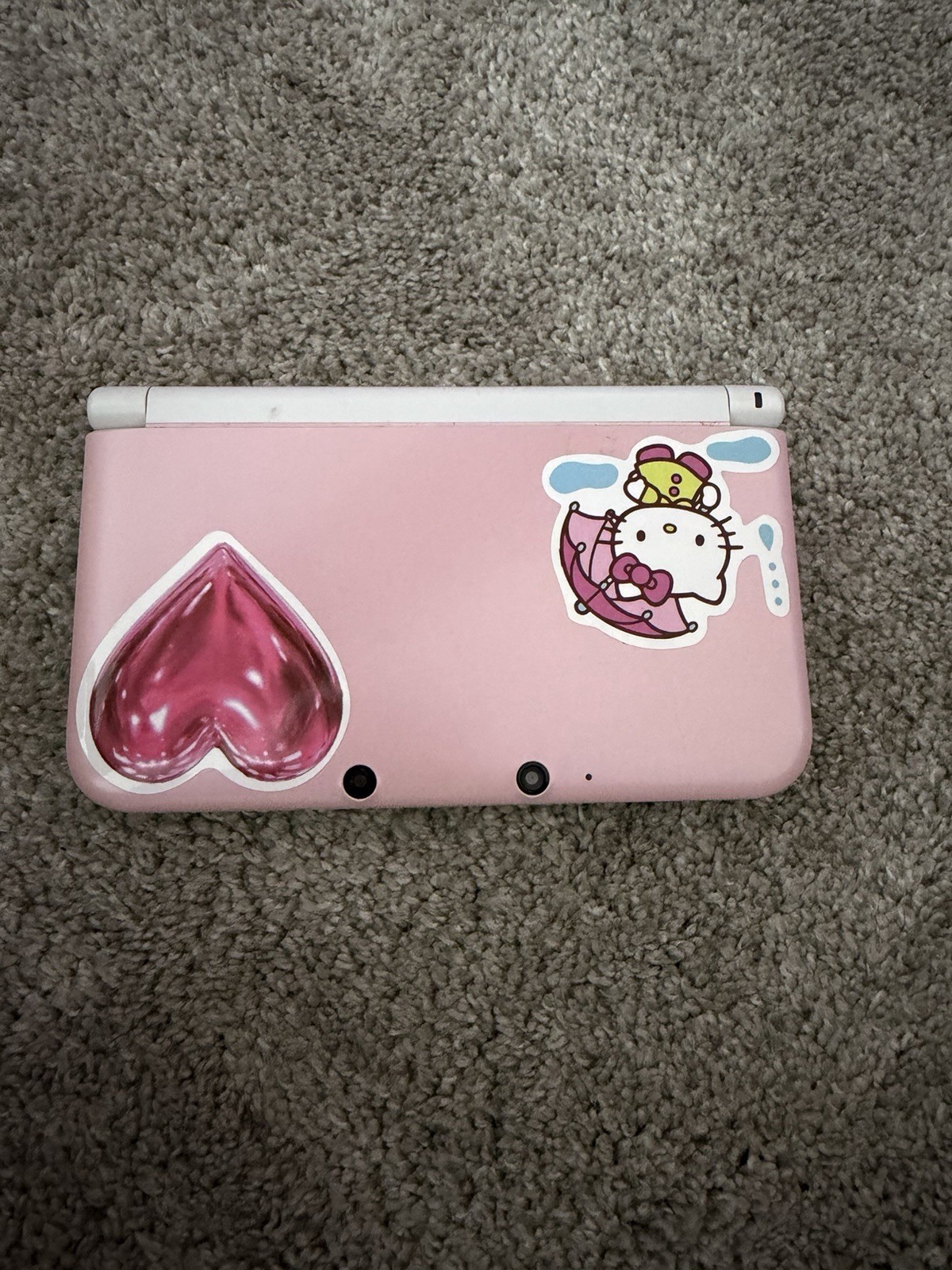 Nintendo 3DS XL Pink/White Handheld System 4GB 3D Wi-Fi w/ Charger
