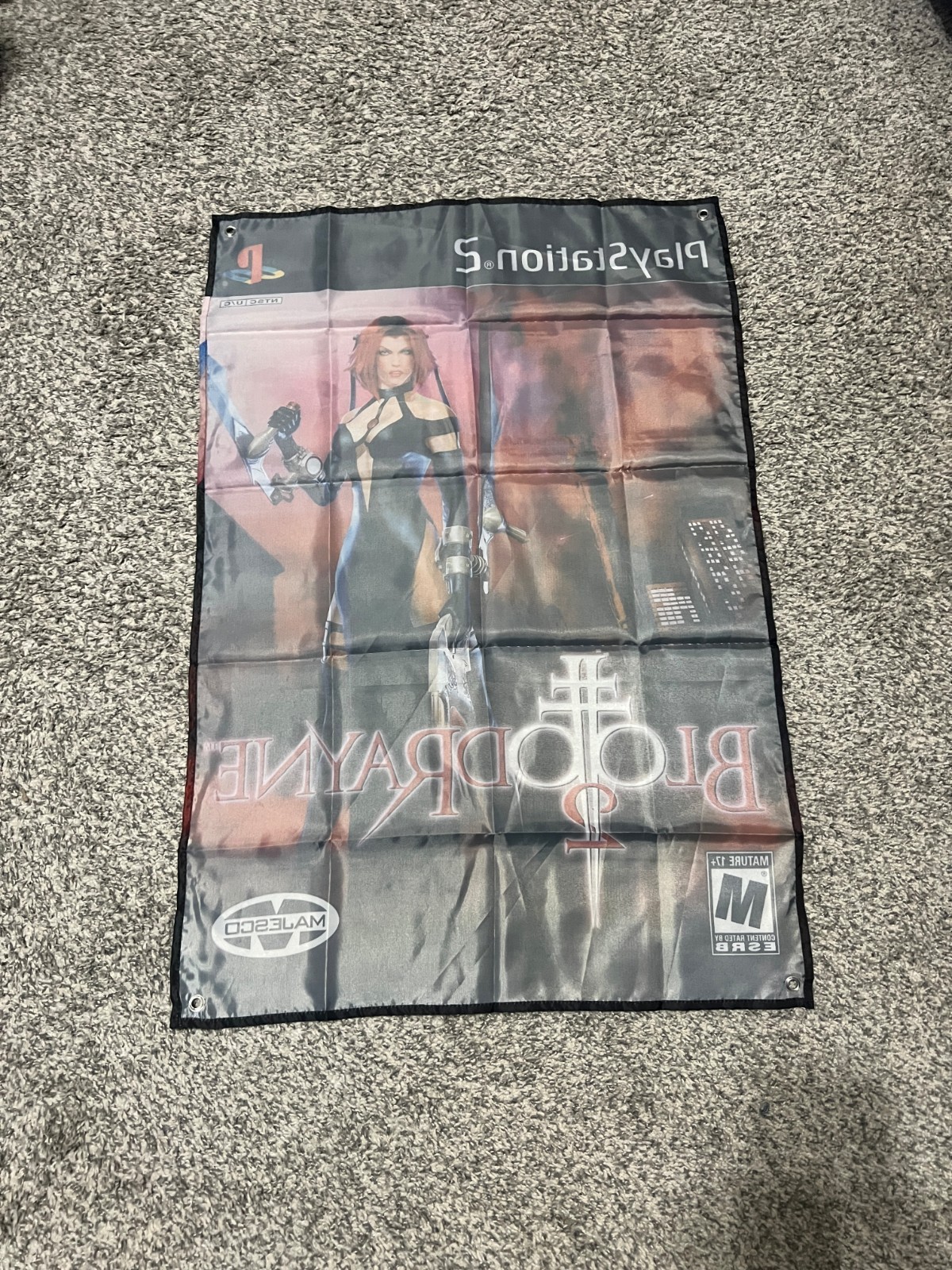 Bloodrayne 2 PS2 Custom Wall Flag Tapestry 2 x 3 Ft, Playstation 2