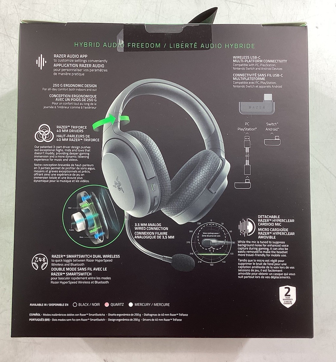 Razer Barracuda X Wireless Gaming Headset – Black (RZ0404430100R3U1)