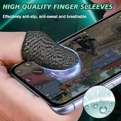 EasEasy Phone Game Trigger for iOS/Android, Mobile Gamepad Controller Black