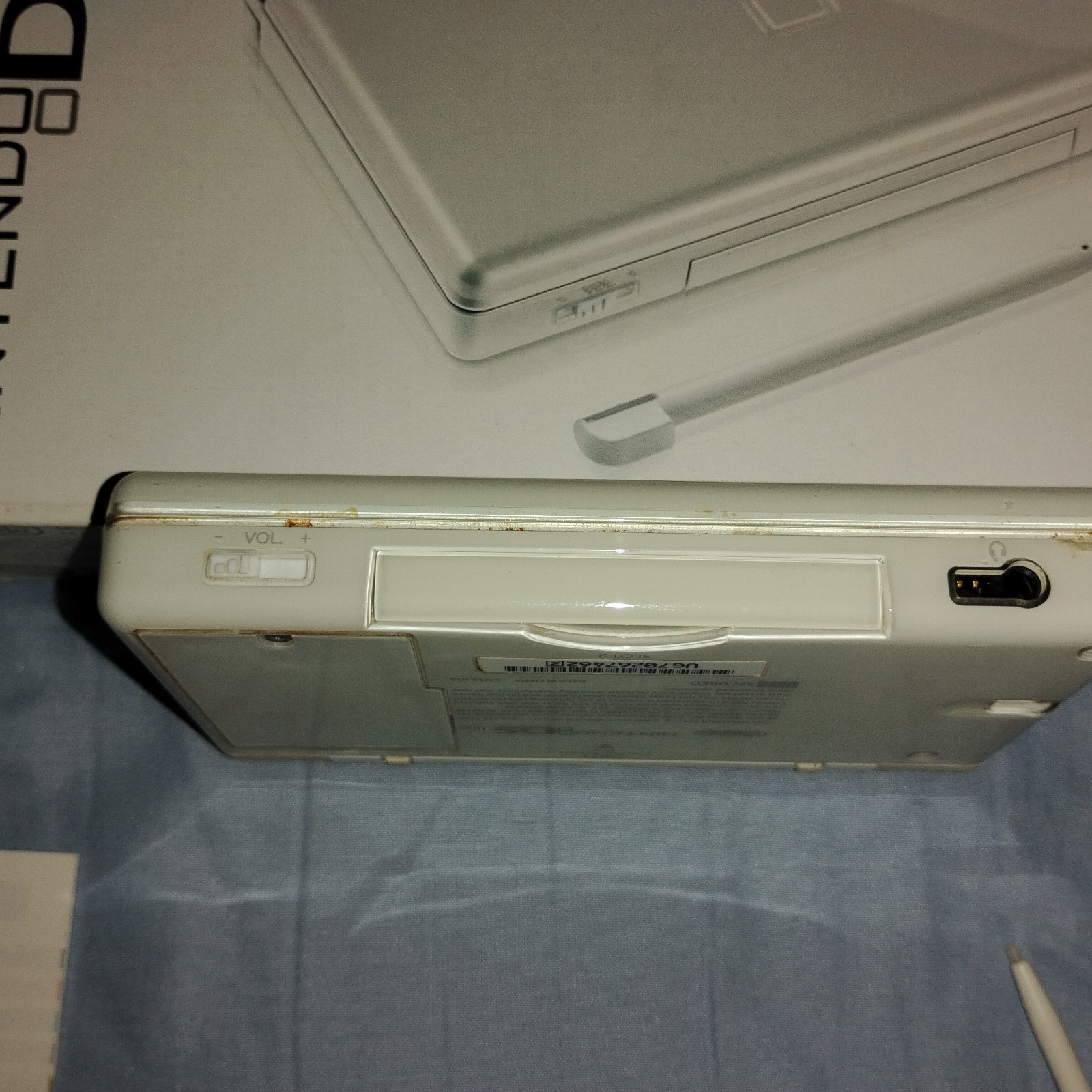 Nintendo DS Lite Console White Working With Box And Instruction Manual NDS