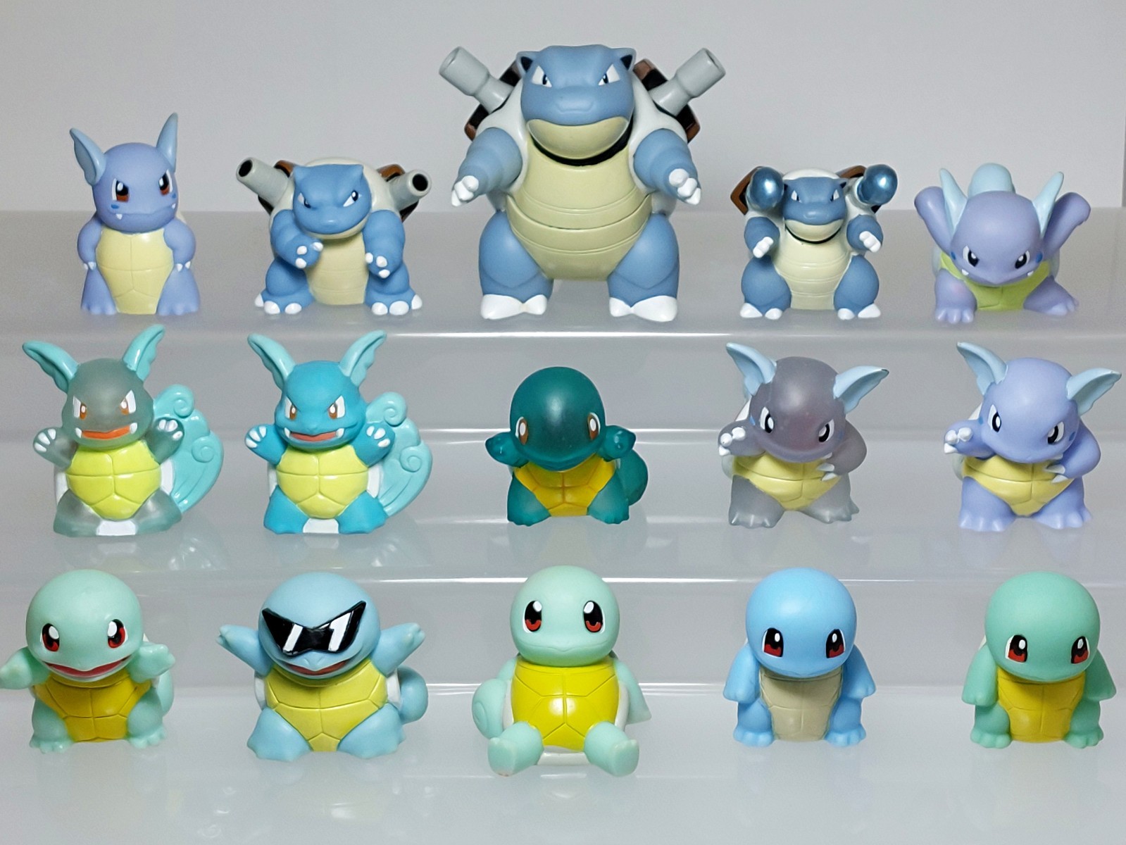 Blastoise Wartortle Squirtle Pokemon Kids DX Figure Set Bandai 1.3-2.6in