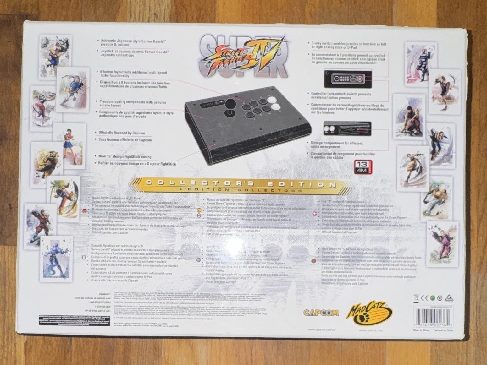 Mad Catz Street Fighter IV Arcade FightStick Tournament Edition PS3 Turbo 13ft