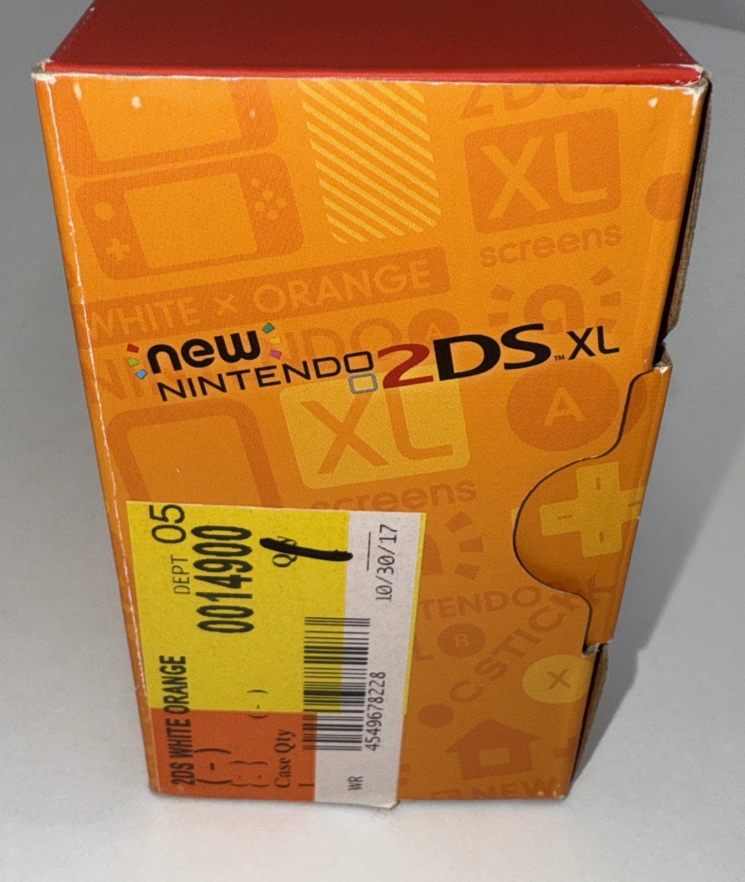 New Nintendo 2DS XL Console White/Orange JAN-001 + 4gb SD Card Good Condition