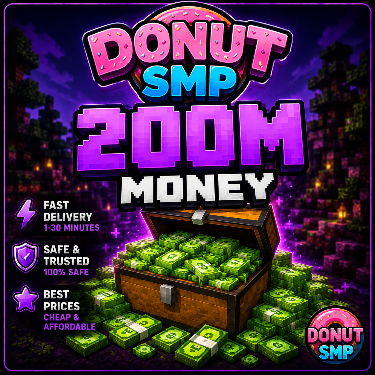 DONUT SMP MONEY 💰 FAST DELIVERY ⚡ BEST PRICES 🔥 SAFE & TRUSTED