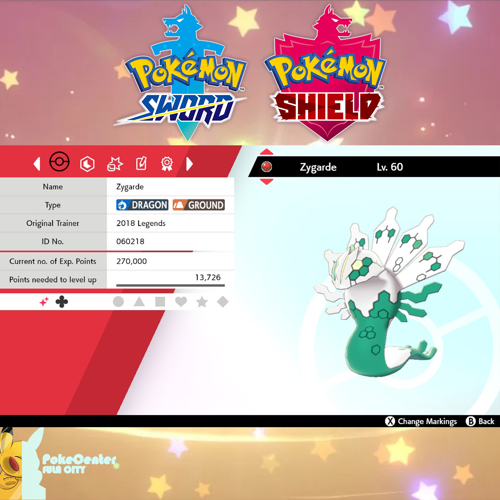 ✨ Shiny Zygarde Event – 2018 Legends | Pokemon Sword & Shield – UNTOUCHED