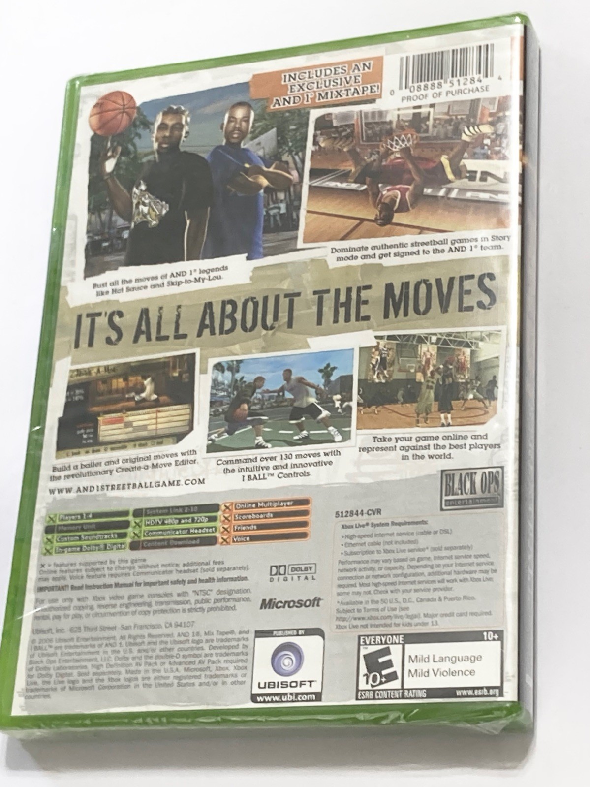 Original Microsoft XBOX AND 1 Streetball + Mixtape Video Game NEW FACTORY SEALED