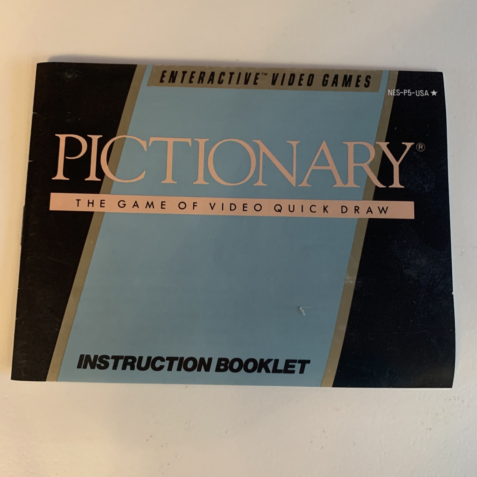 oval seal Pictionary complete in box nintendo nes game nr-MINT rev-a power play