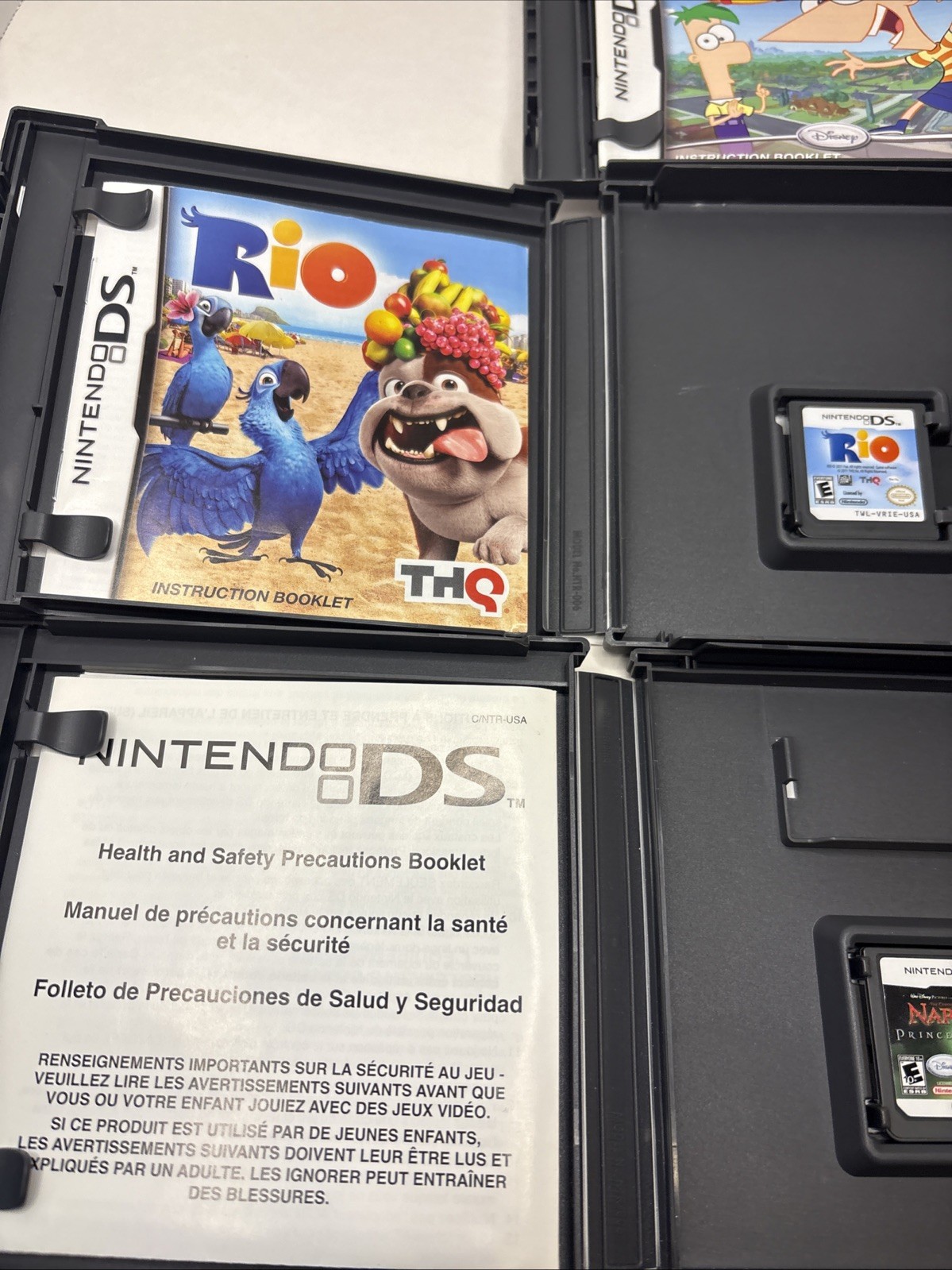 Nintendo DS Handheld System Blue with Aftermarket Charger, Stylus, And Game Lot!