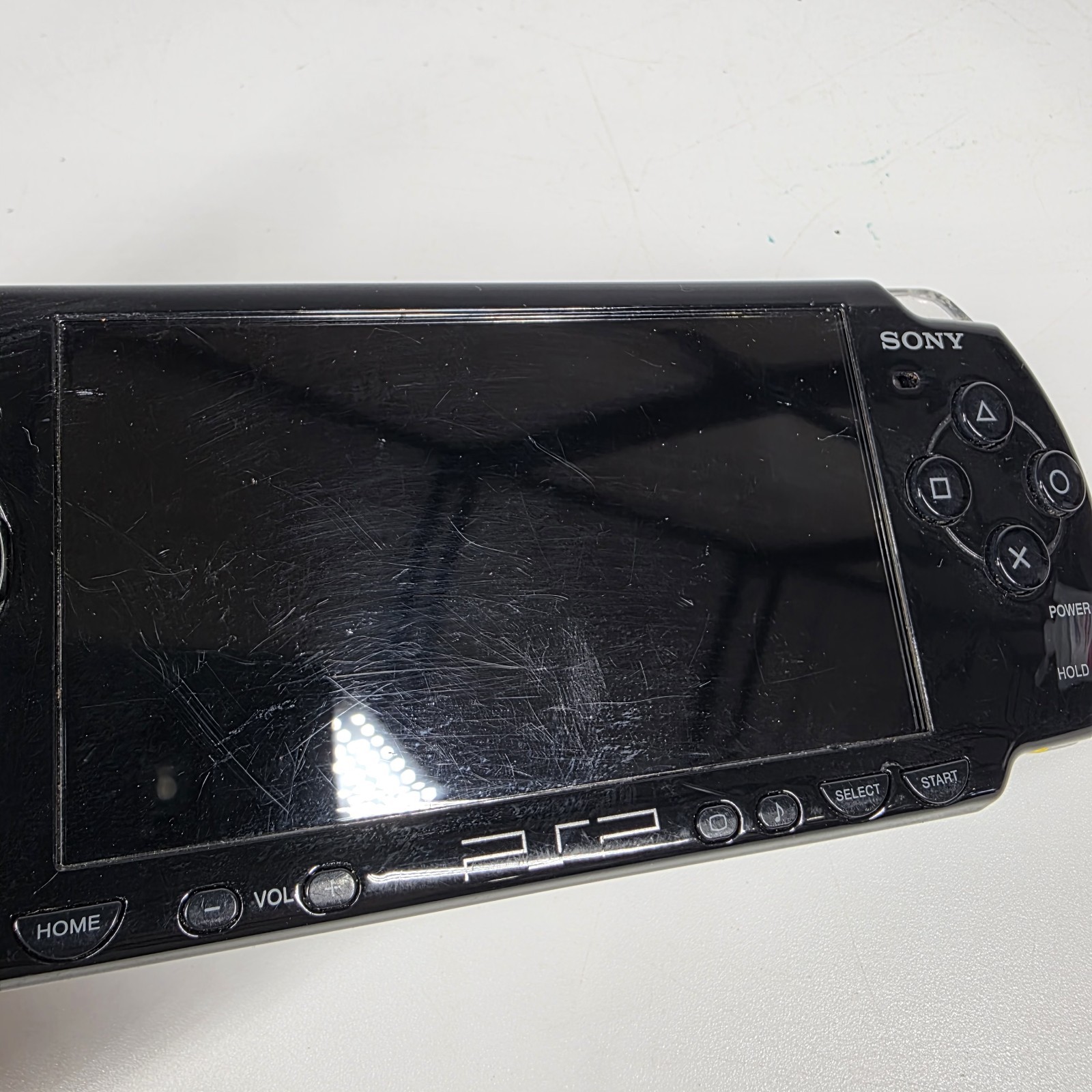 Sony PSP-2001 Slim Edition Black w/ Charger & Need For Speed Carbon – No Battery
