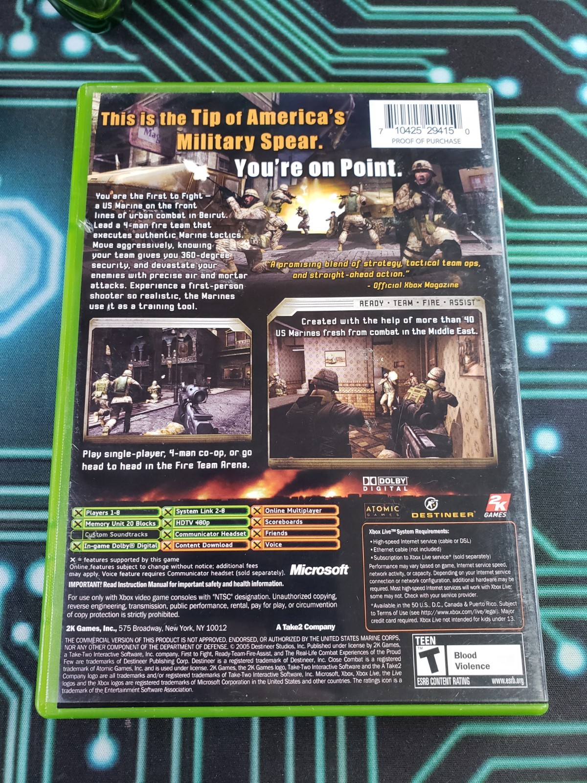 Close Combat: First to Fight (Microsoft Xbox, 2005)