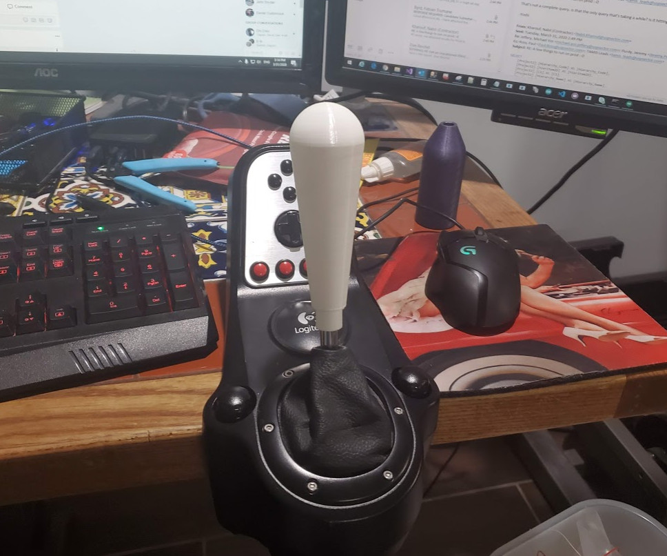 SHIFT KNOB MOD for Logitech G27 G29 G920 G923 Shifter (NO ADAPTER NEEDED)