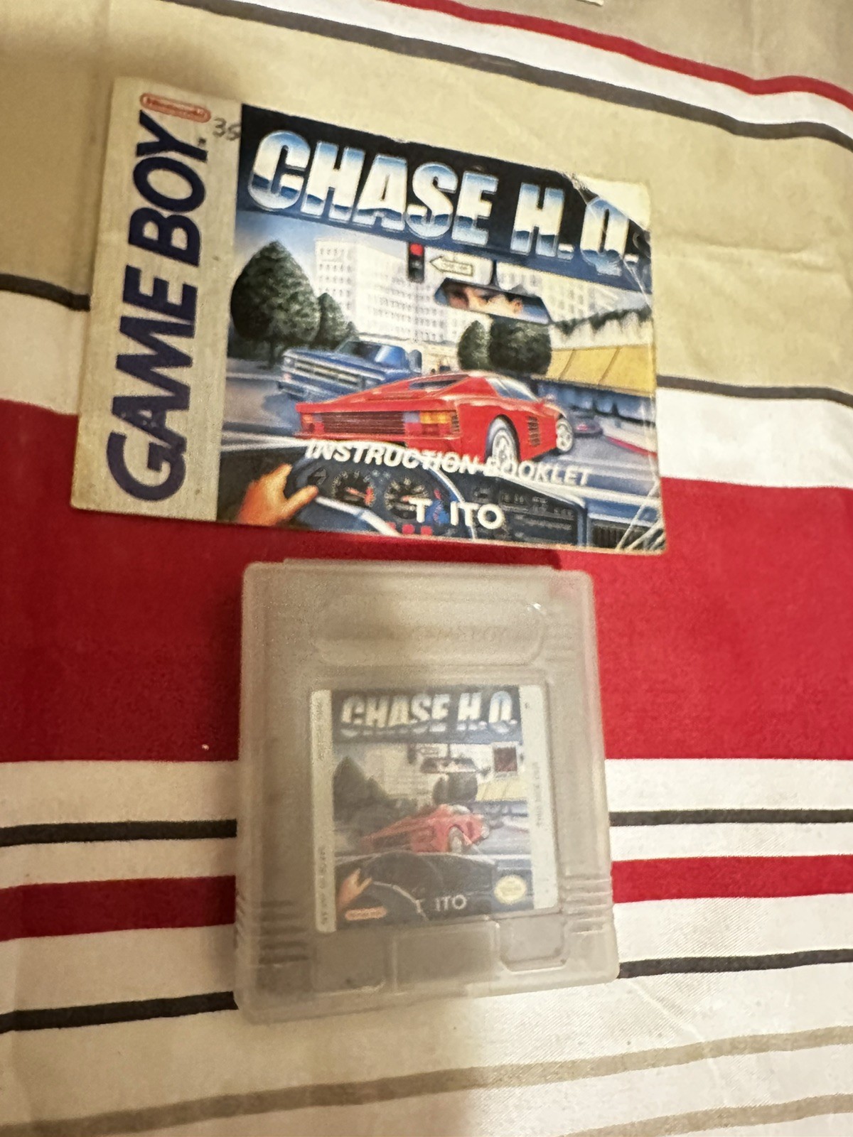 Chase HQ (Nintendo Game Boy, 1990) Authentic Cartridge + Manual – Tested!