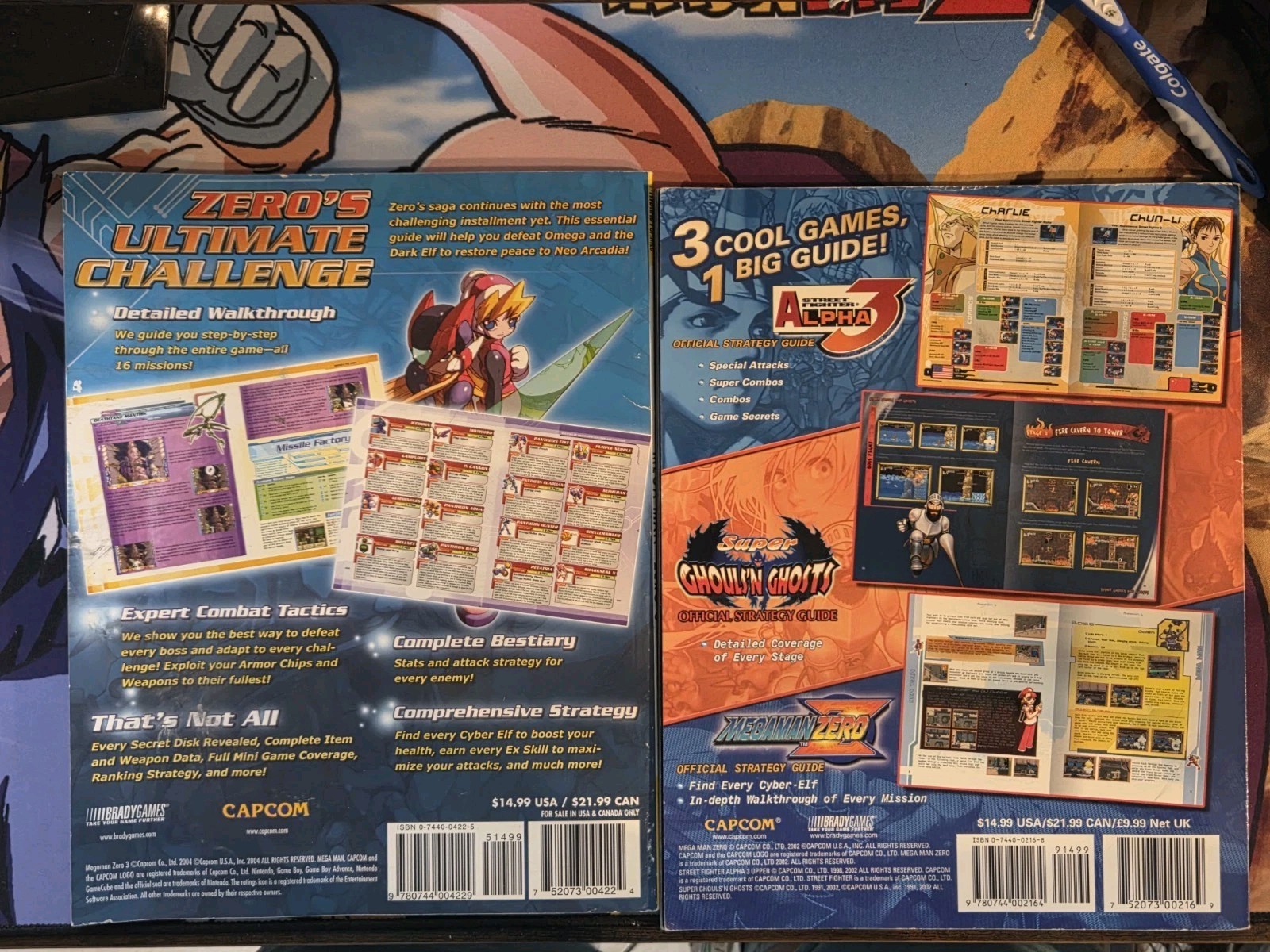 2 GBA Strategy Guide Street Fighter Alpha 3 Super Ghouls N Ghosts Mega Man Zero