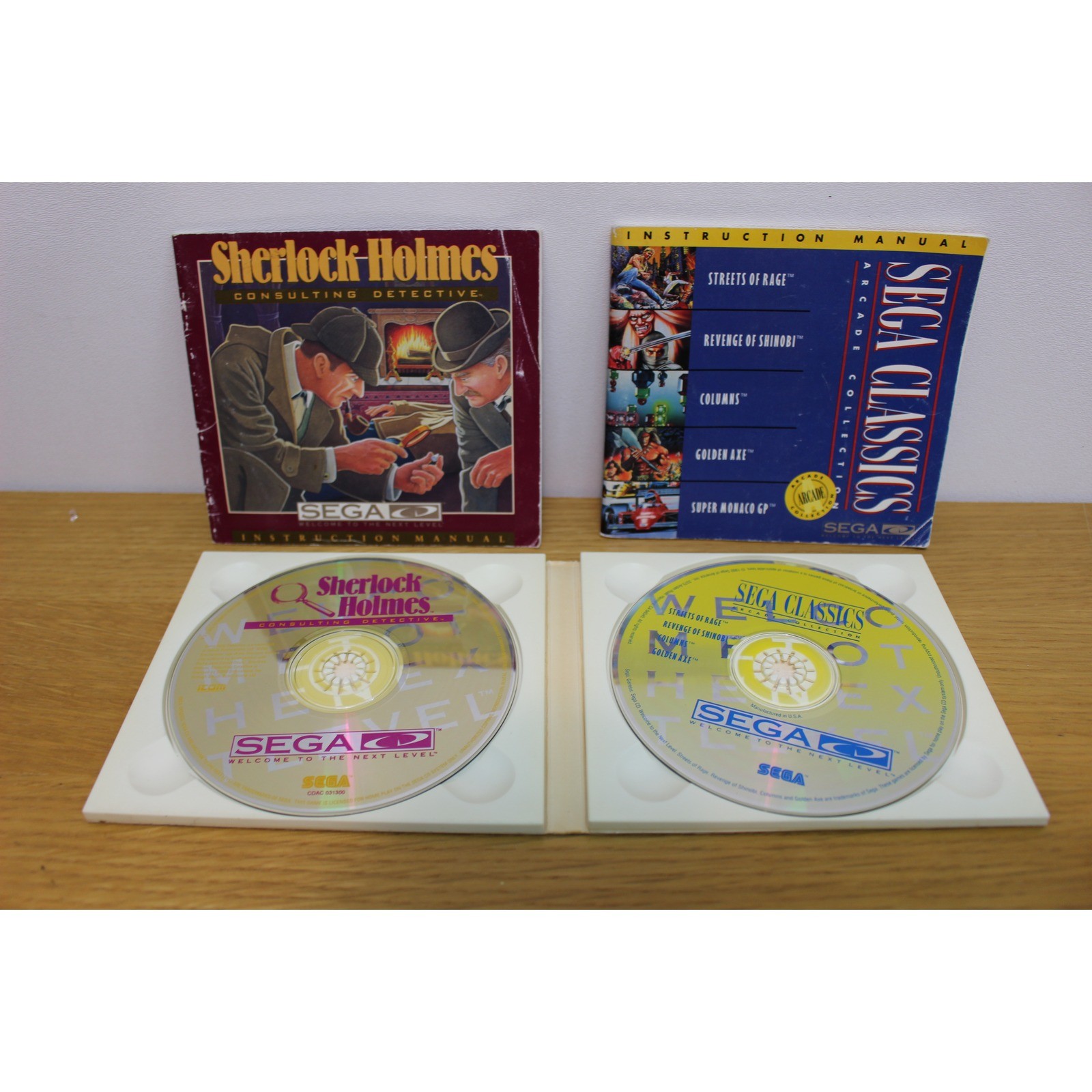 Sega Classics Arcade Collection + Sherlock Holmes Sega CD Pack-In Set 2 Discs