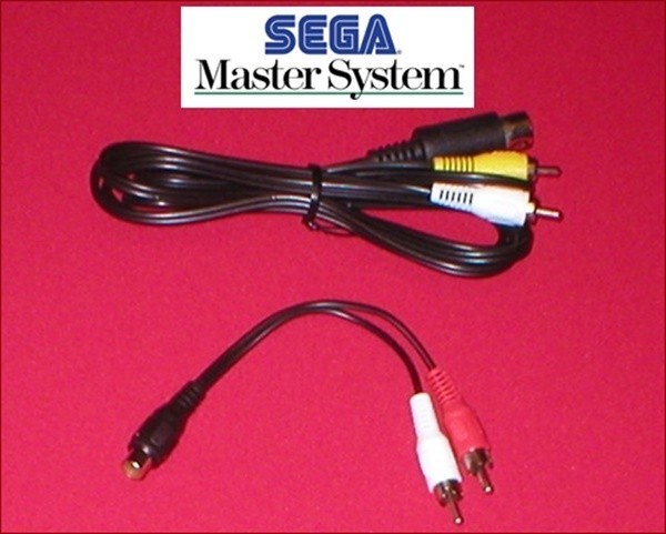 6Ft AV Cable W/ Y Splitter Stereo Adapter for the Sega Master System NEW