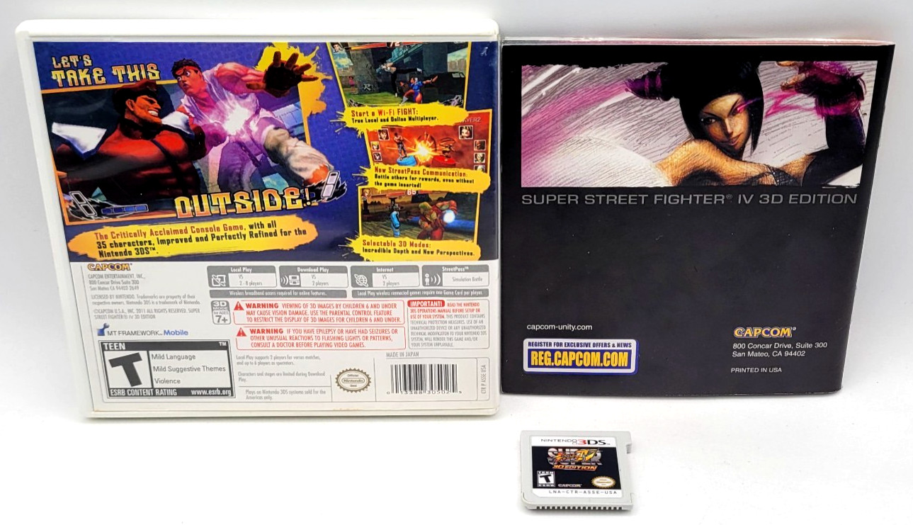 Super Street Fighter IV 3D Edition (Nintendo 3DS, 2011) CIB COMPLETE IN BOX