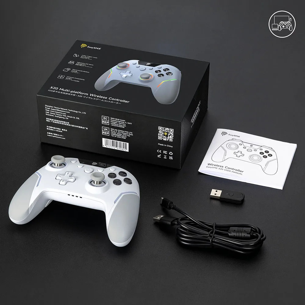 EasySMX X20 Wireless Gamepad Enhanced Controller Compatible with