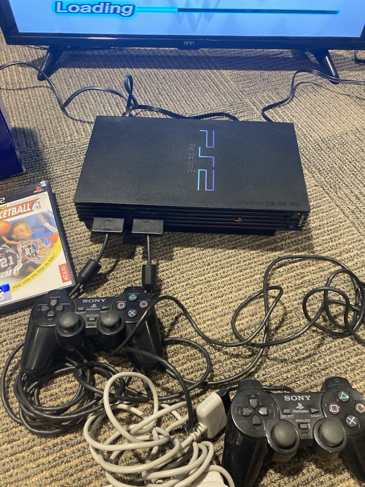 Sony PlayStation 2 PS2 Console SCPH-30001 CIB, 4 Games, 3 Controllers in Box
