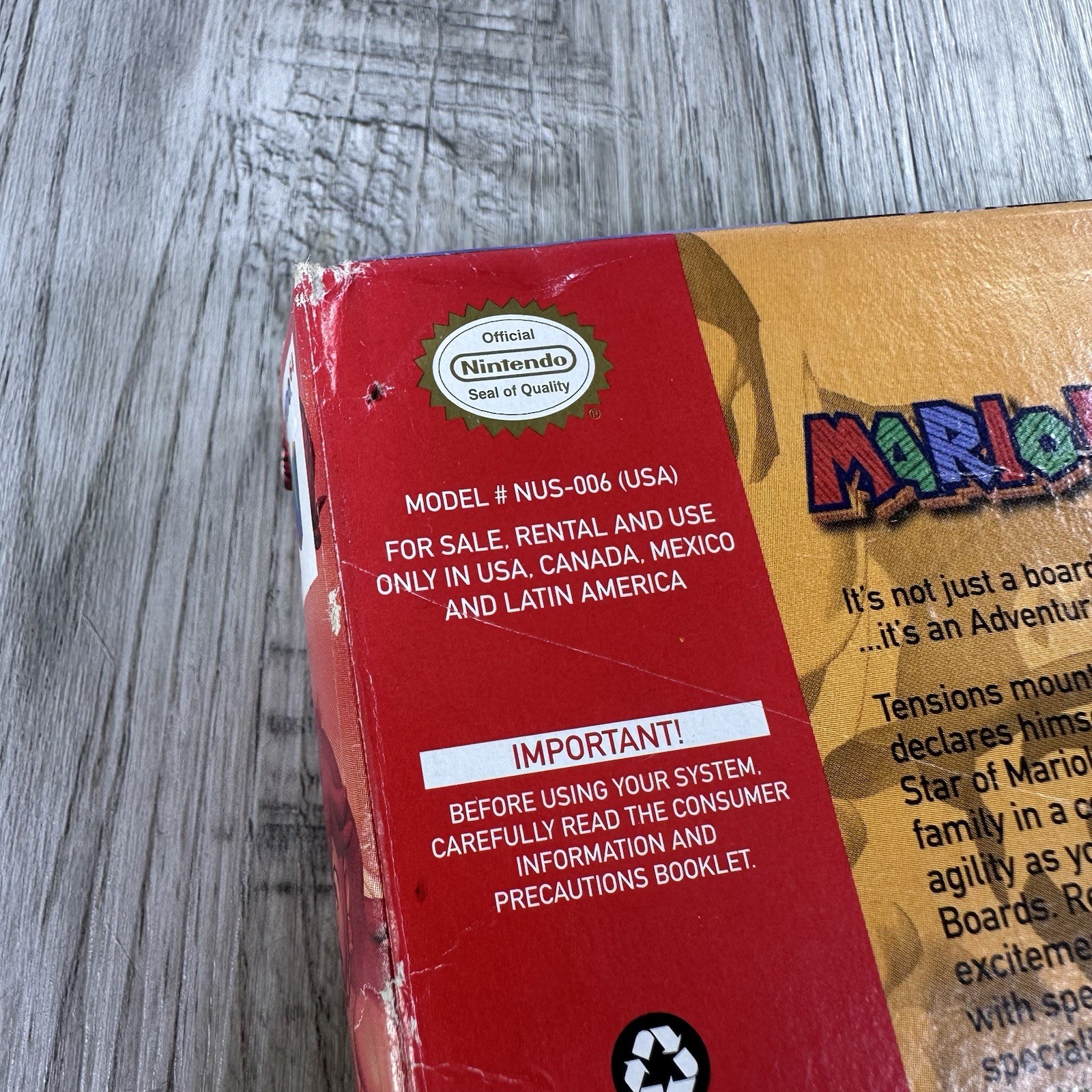 Mario Party 1 Nintendo 64 N64 CIB Original Box & Manual Plastic Protector *Read*