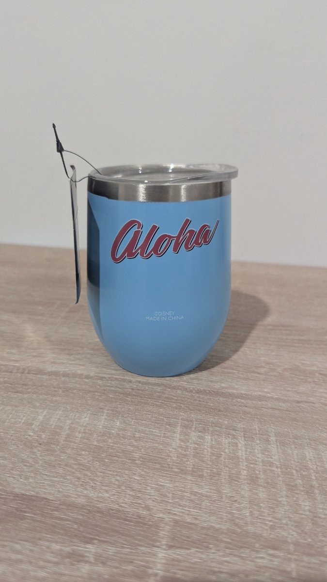 Disney Lilo & Stitch Aloha Stainless Steel Insulated Tumbler Cup with Lid Blue