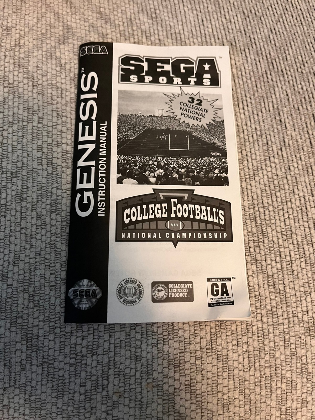 College Football’s National Championship (Sega Genesis, 1995) CIB Tested!