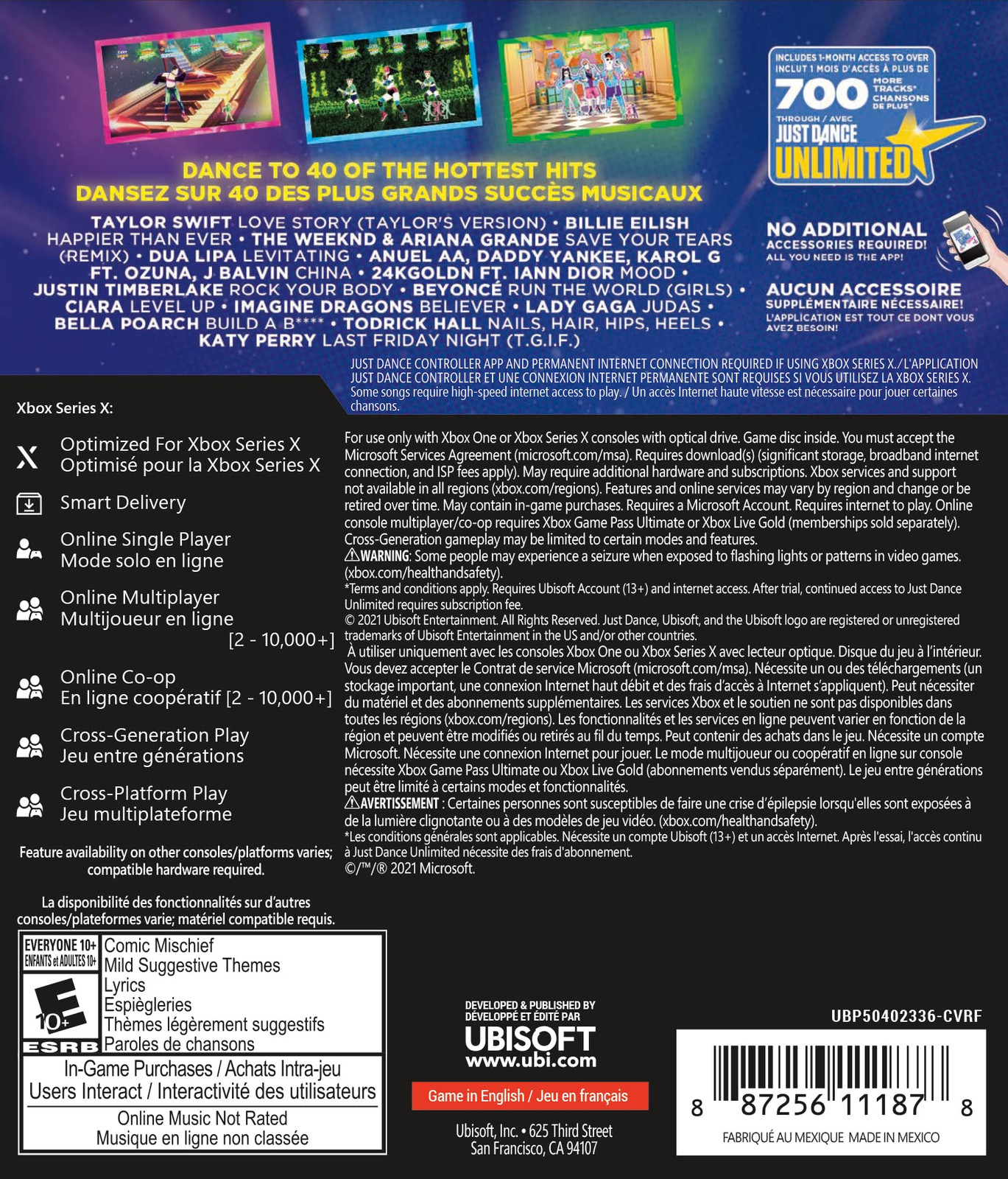 Just Dance 2022 for Xbox Series X Xbox One with Just Dance Unlimited Trial