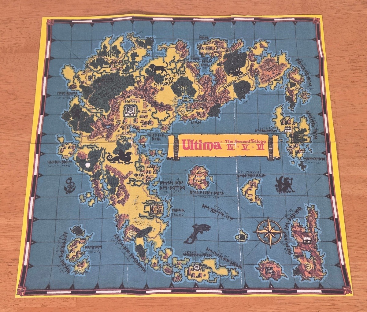 Ultima Second Trilogy IV V VI IBM PC Big Box Game 5.25″ Complete CIB Paper Map