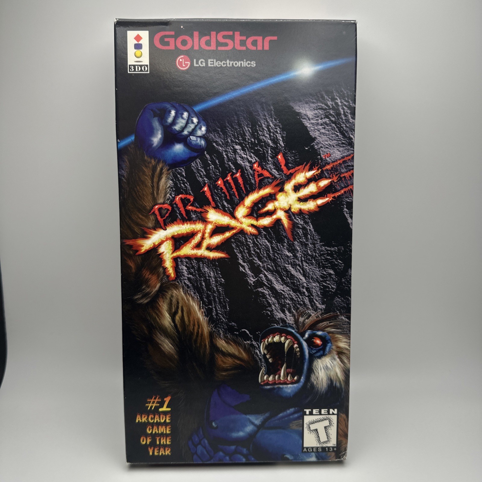 Primal Rage (Panasonic 3DO) In Long Box w/ Game 1995 Tested Cib Complete W Reg