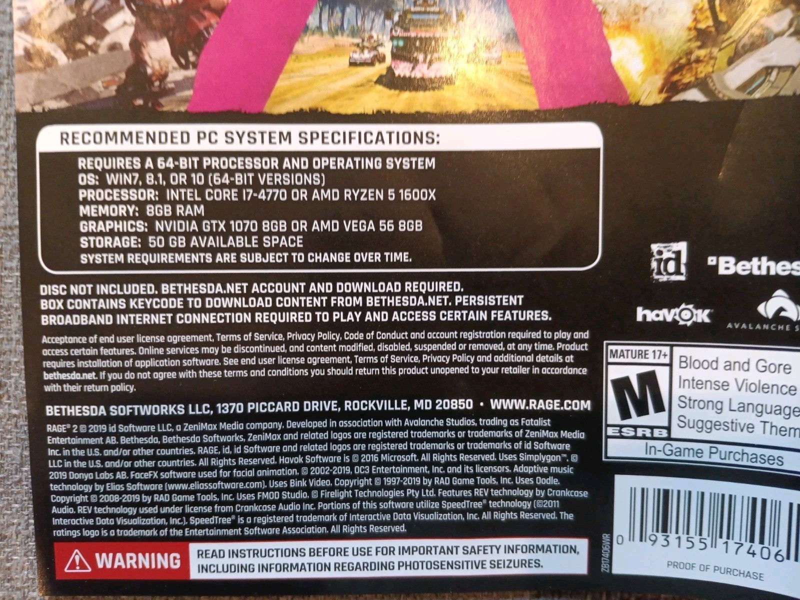 Rage 2 – PC (Product Key Code)