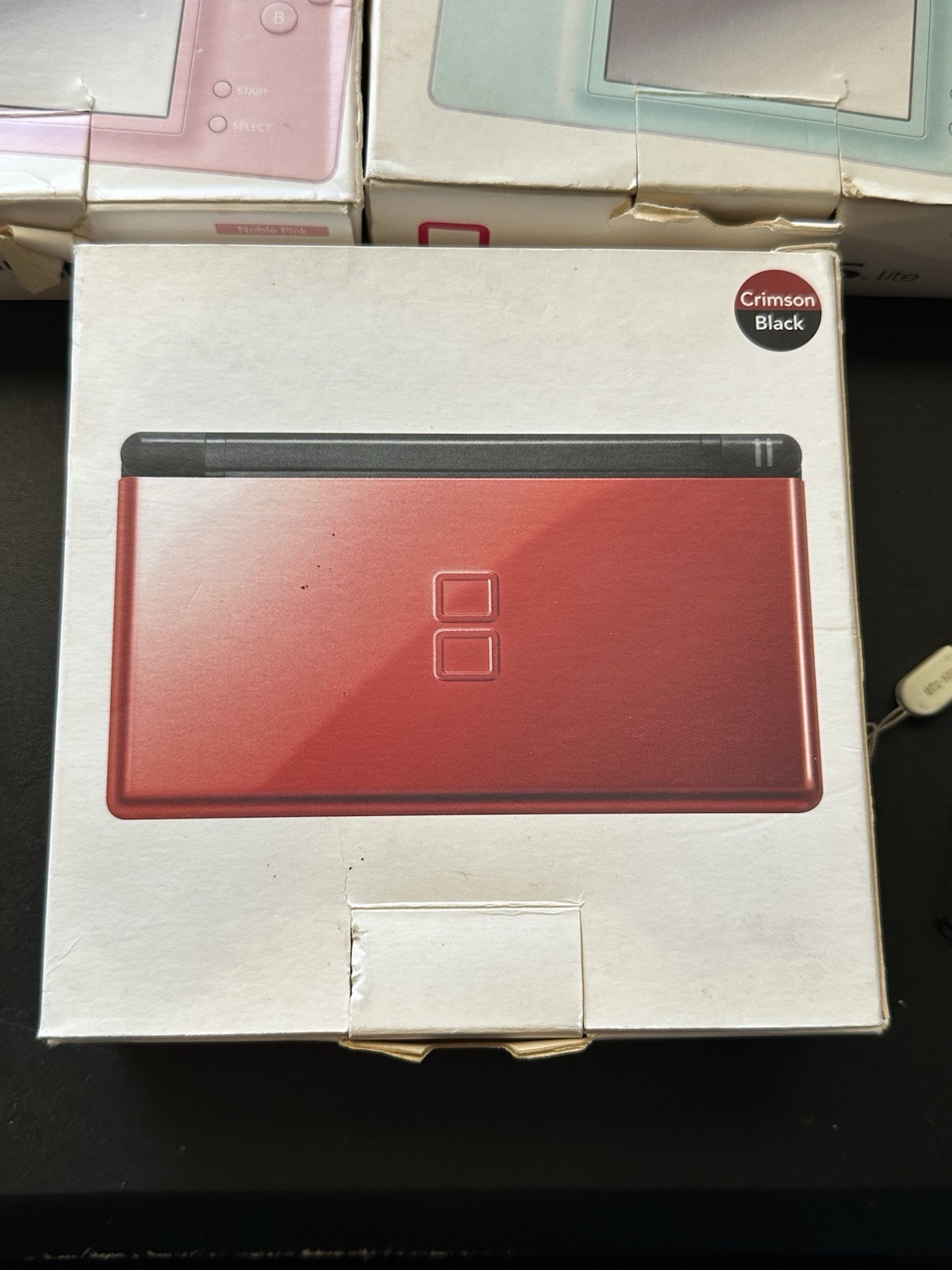 Lot 3 In Box Nintendo DS Lite Crimson Red Black Ice Blue Noble Coral Pink Works
