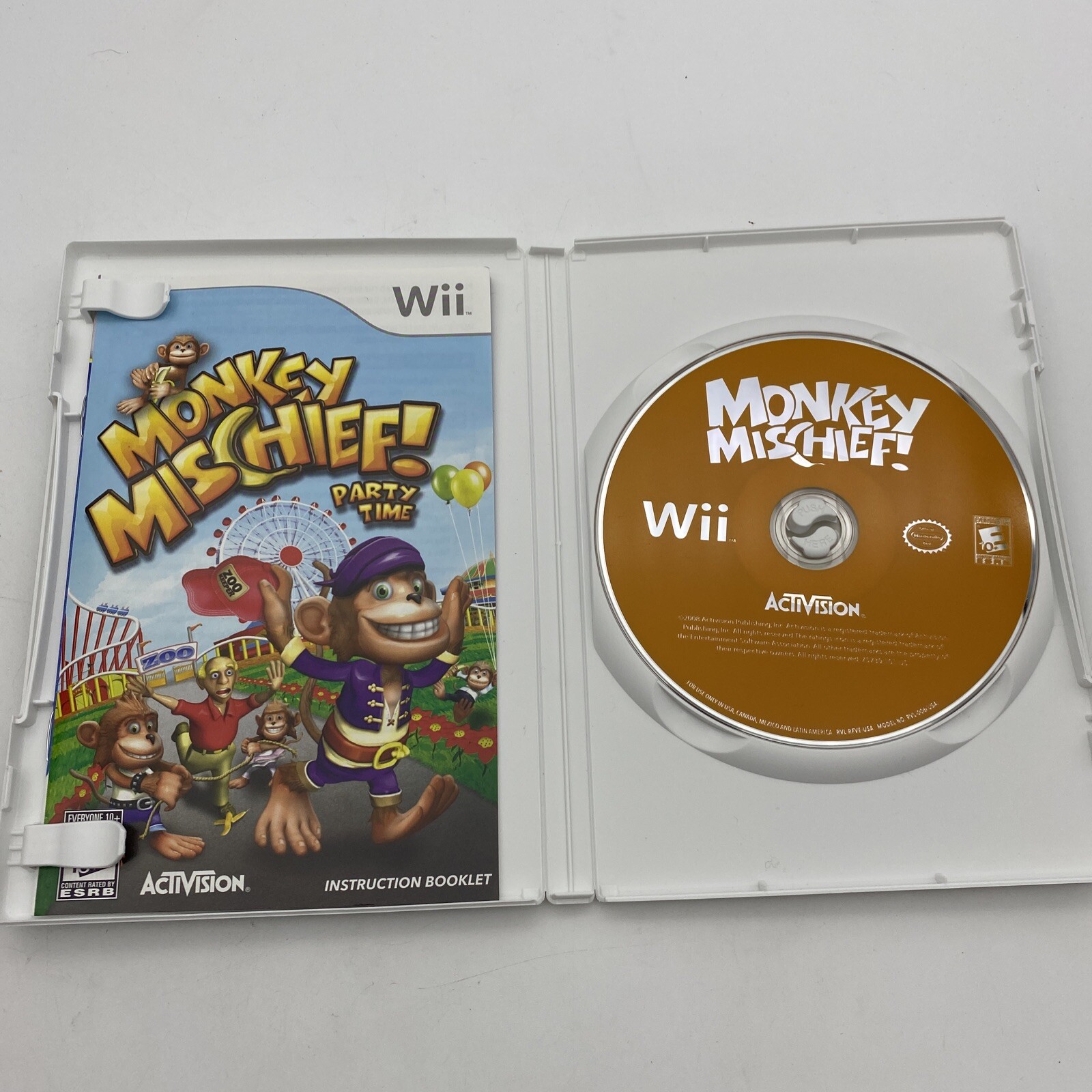 Monkey Mischief Party Time (Nintendo Wii, 2008) Complete