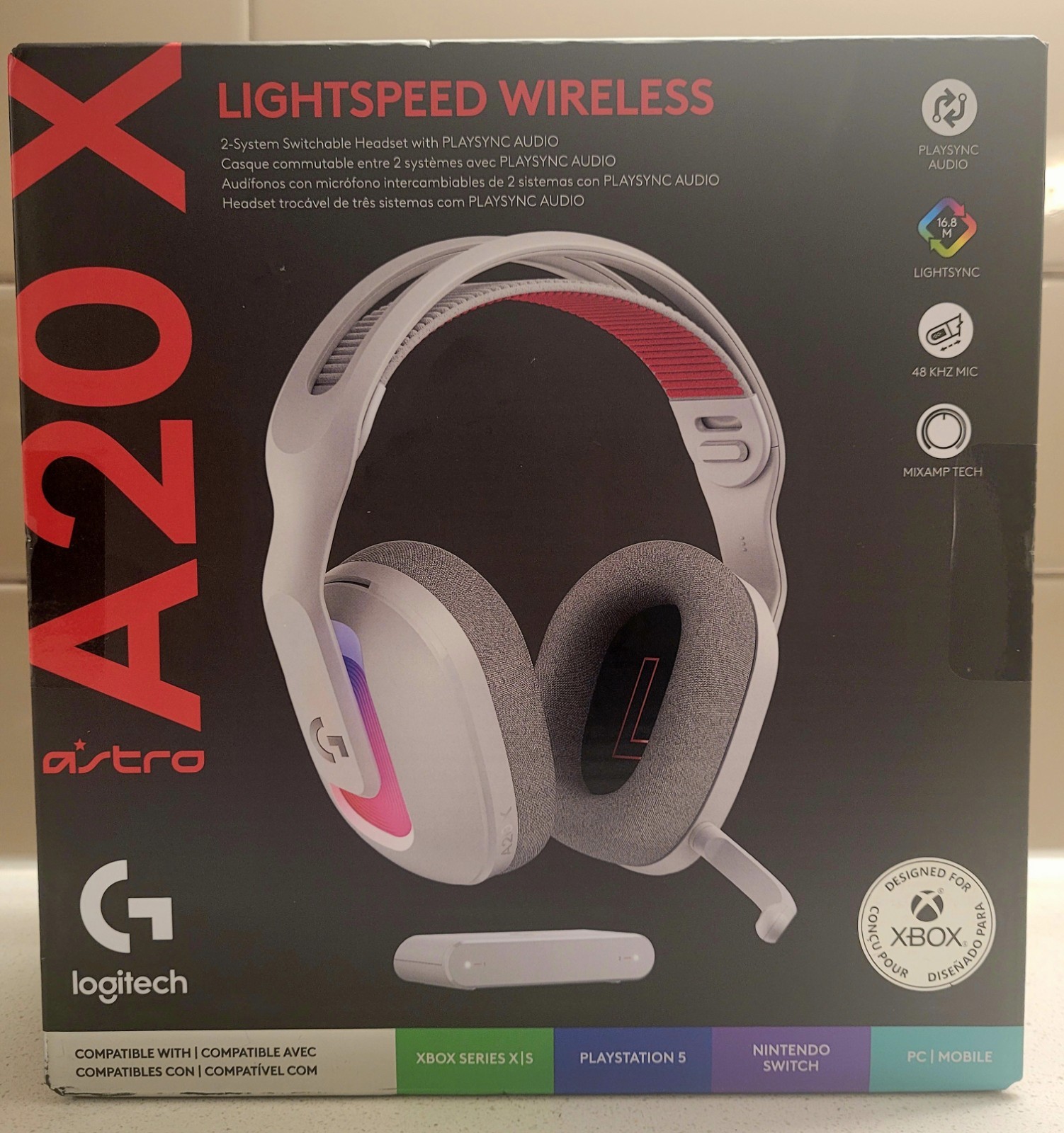 Logitech G Astro A20 X LIGHTSPEED Wireless Gaming Headset for PS5 Xbox Switch PC