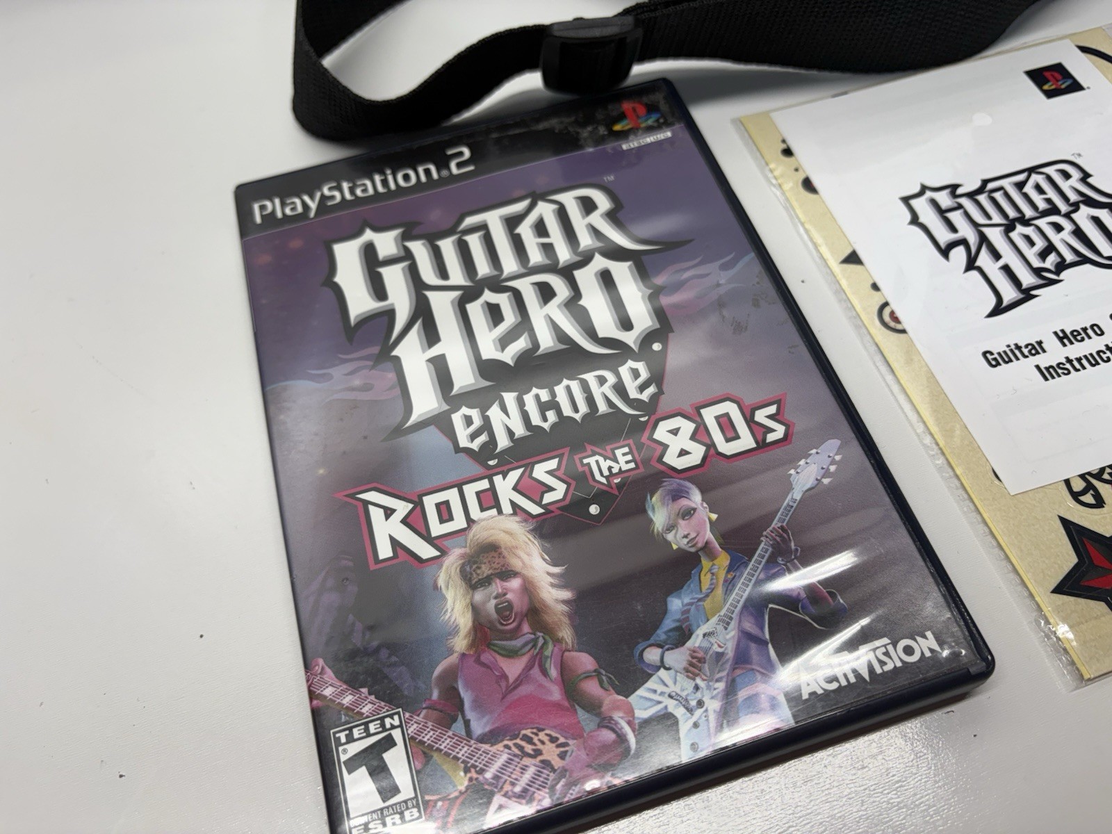 RedOctane Guitar Hero SG Wired Guitar Bundle PS2 Tested Working + Rocks the 80s
