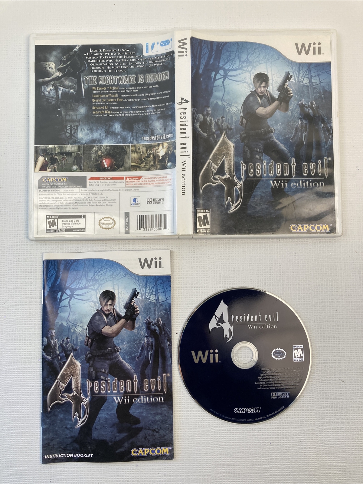 Resident Evil 4 Complete NINTENDO Wii – Good Condition GUC
