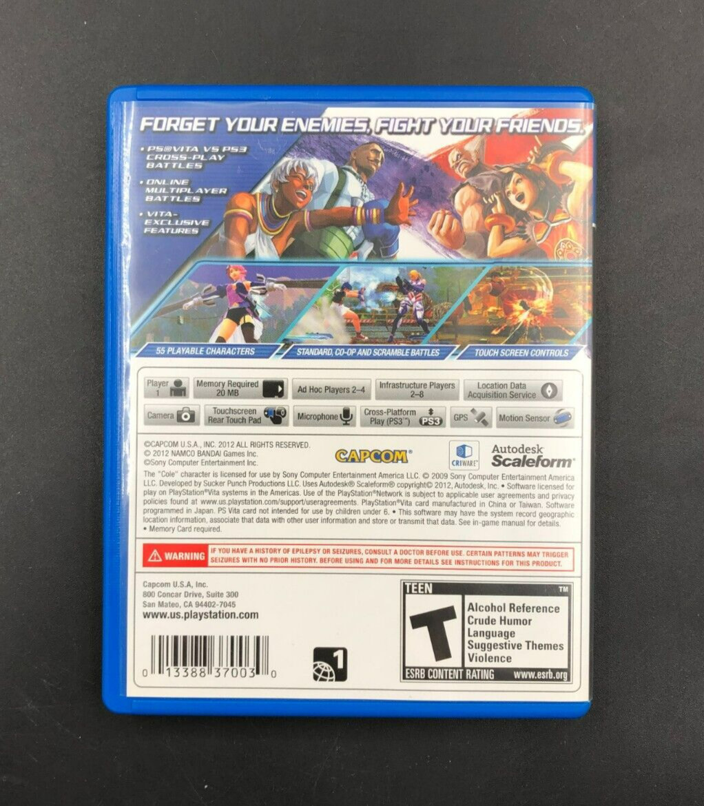 Street Fighter X Tekken (Sony PlayStation Vita, PSVITA) in Case w/ Insert