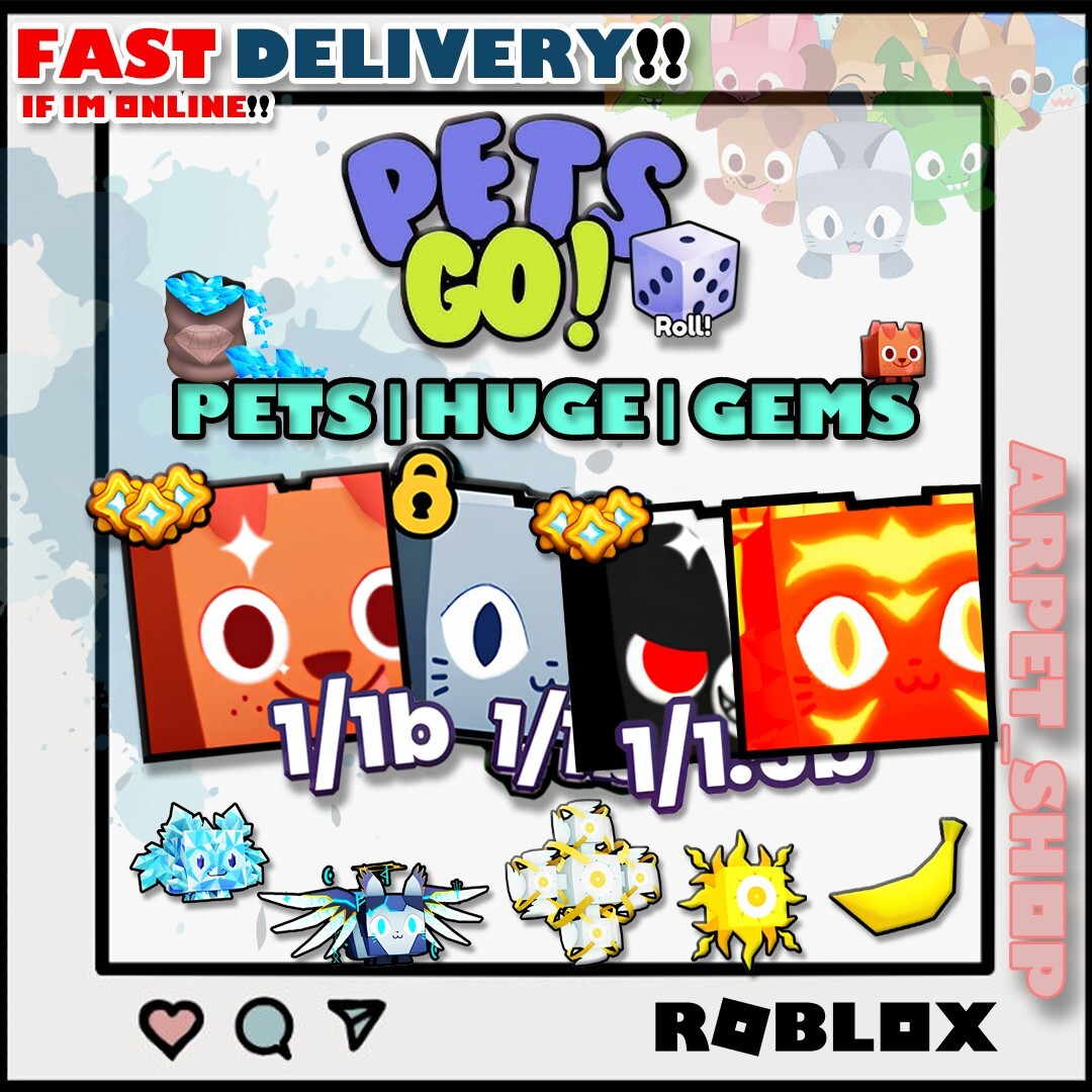 Pets Go / Pet RNG Roblox | Huge, Stats Pets and Gems