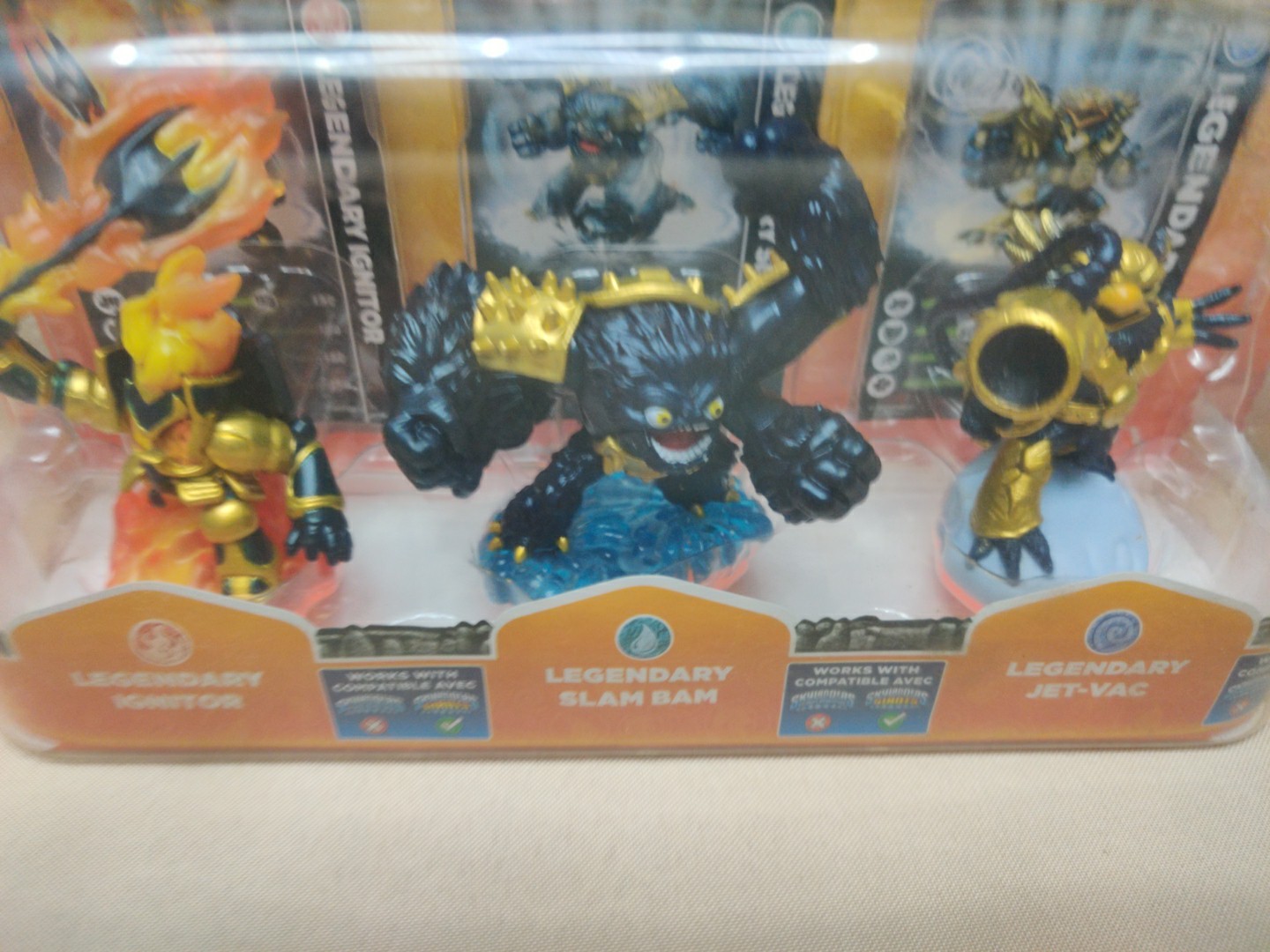 Toys R Us Exclusive Skylanders Giants Legendary Ignitor, Slam Bam & Jet-Vac 3Pk